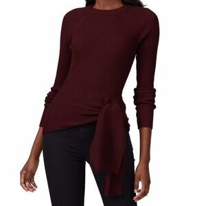 3.1 Phillip Lim Tie Waist Ribbed sweater burgundy - S
